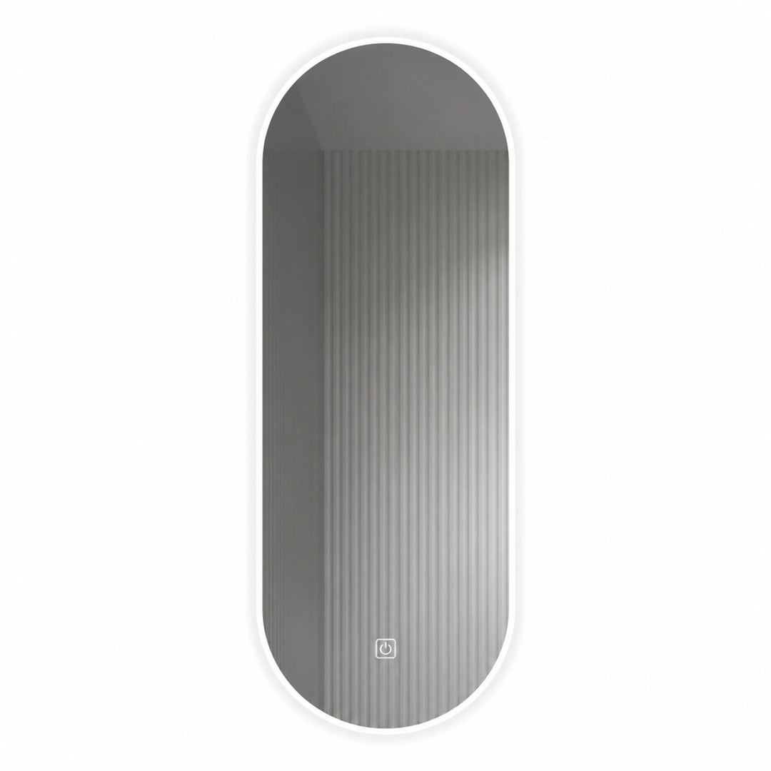 Pure Arch Frameless High-Definition Wall Mirror - white background product image by LUMEVORO