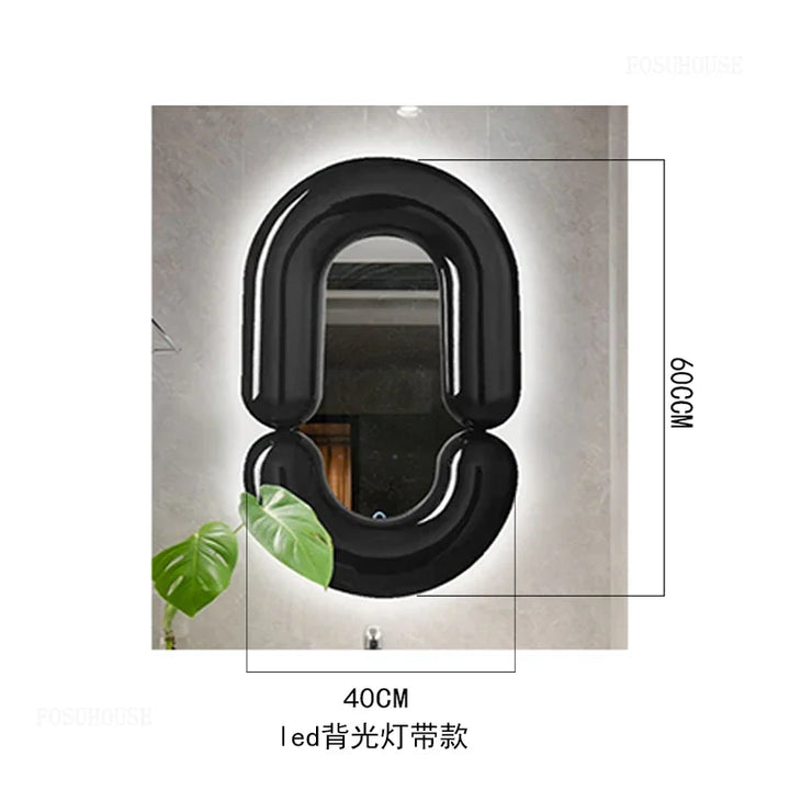 Milan Tubular Glossy White Avant-Garde Wall Mirror - product detail view 12 by LUMEVORO