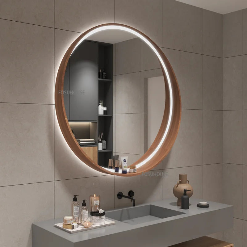Artisan Oak Wood Framed Wall Mirror with Exposed Joinery - product detail view 11 by LUMEVORO