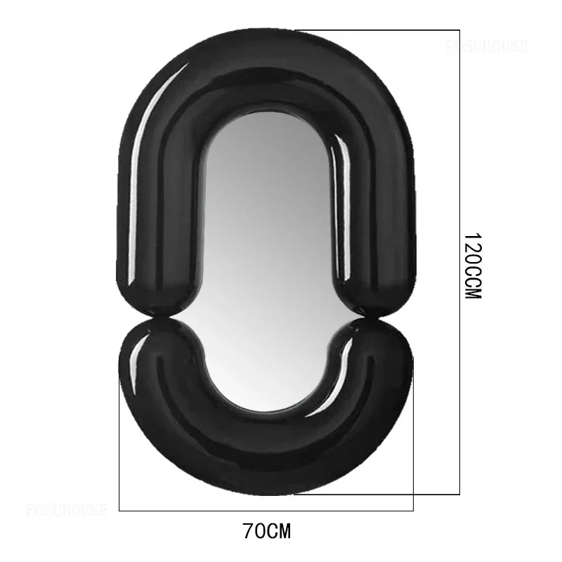 Milan Tubular Glossy White Avant-Garde Wall Mirror - product detail view 14 by LUMEVORO