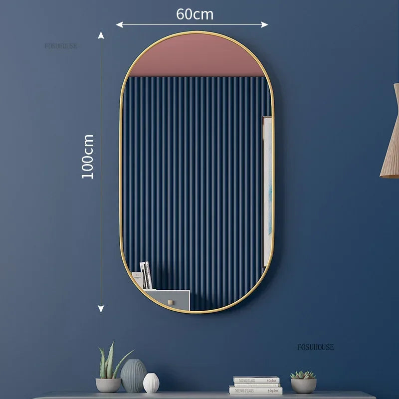 Artisan Gold Metal Framed Wall Mirror with Exposed Joinery - product detail view 9 by LUMEVORO