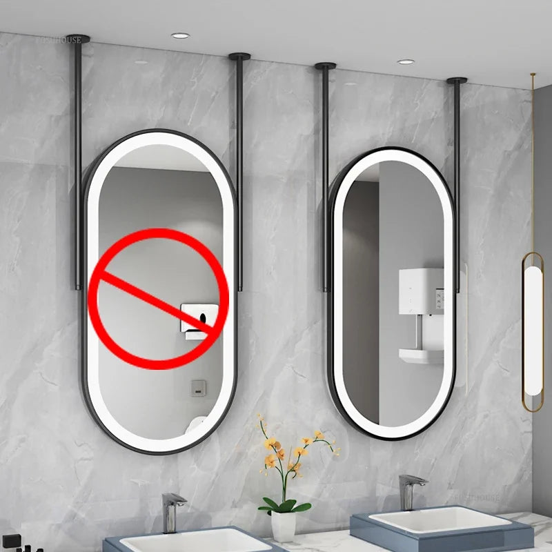 Horizon Dual-Rod Suspended Capsule Mirror - product detail view 11 by LUMEVORO