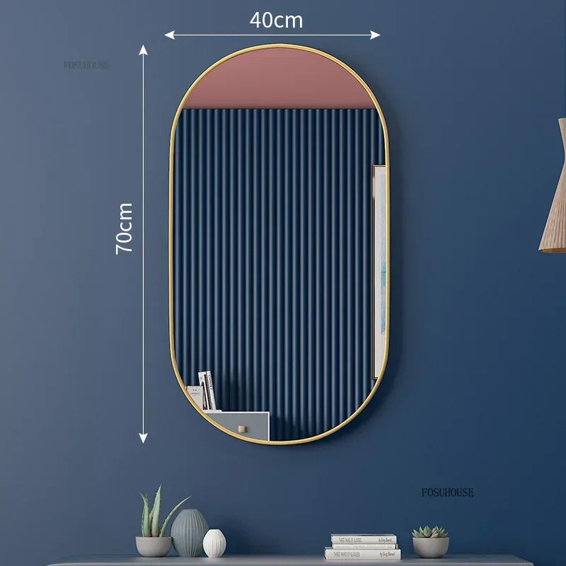 Artisan Gold Metal Framed Wall Mirror with Exposed Joinery - product detail view 13 by LUMEVORO