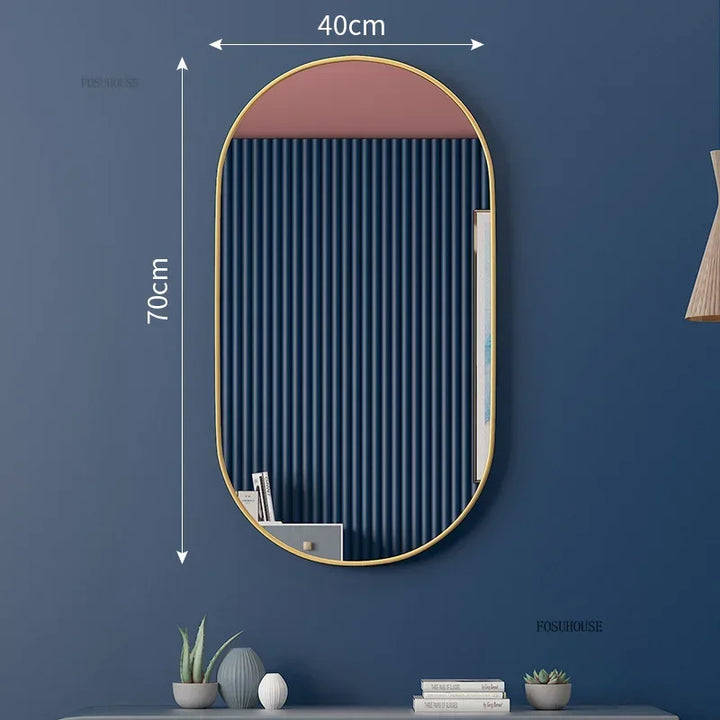 Artisan Gold Metal Framed Wall Mirror with Exposed Joinery - product detail view 13 by LUMEVORO