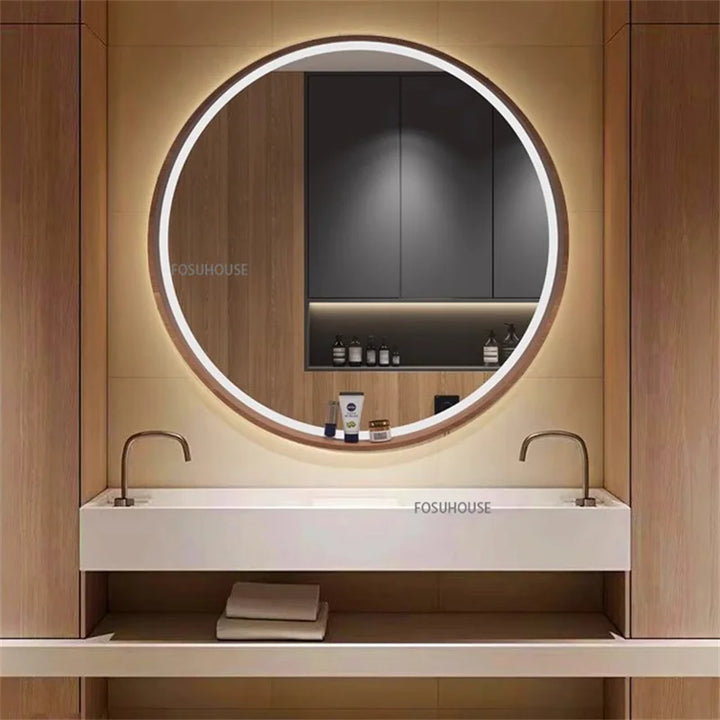 Artisan Oak Wood Framed Wall Mirror with Exposed Joinery - product detail view 4 by LUMEVORO