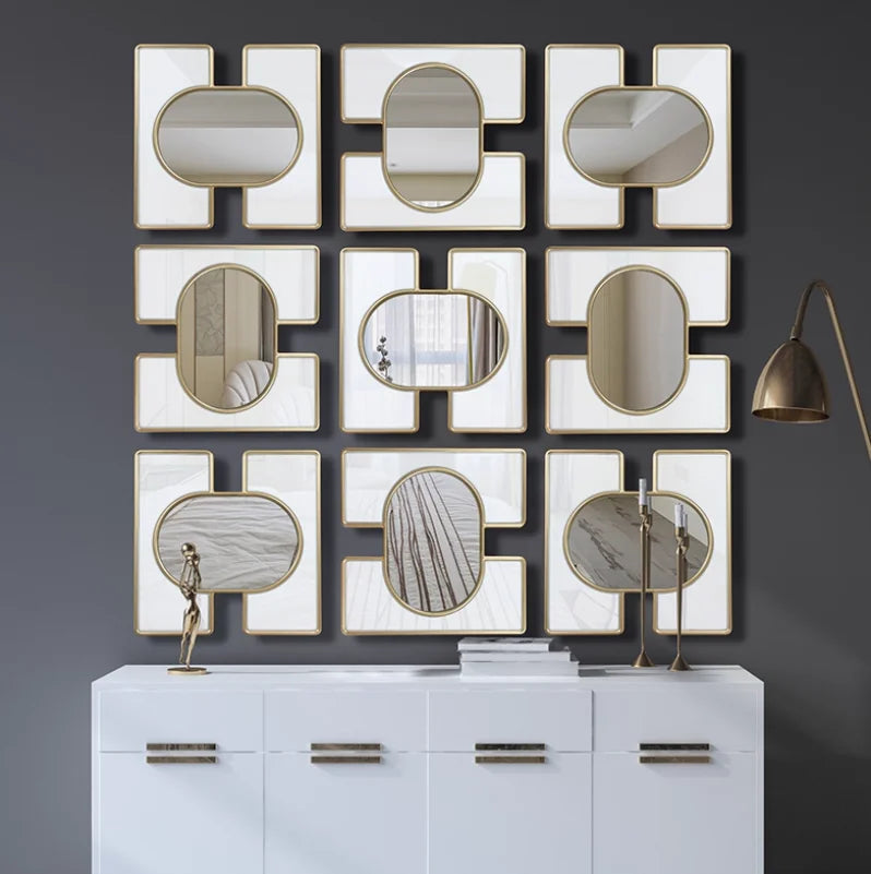 Maison Heritage H-Link Gold Wall Mirror - main product view by LUMEVORO