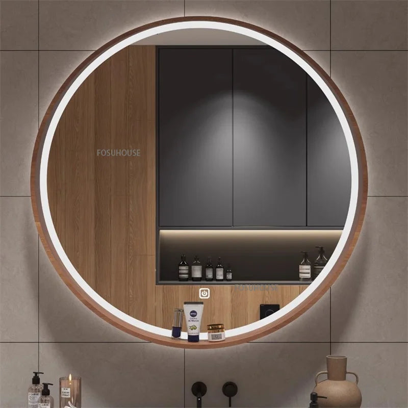 Artisan Oak Wood Framed Wall Mirror with Exposed Joinery - product detail view 3 by LUMEVORO