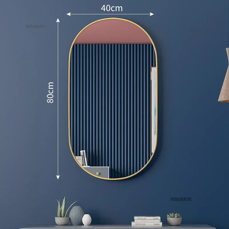 Artisan Gold Metal Framed Wall Mirror with Exposed Joinery - product detail view 12 by LUMEVORO