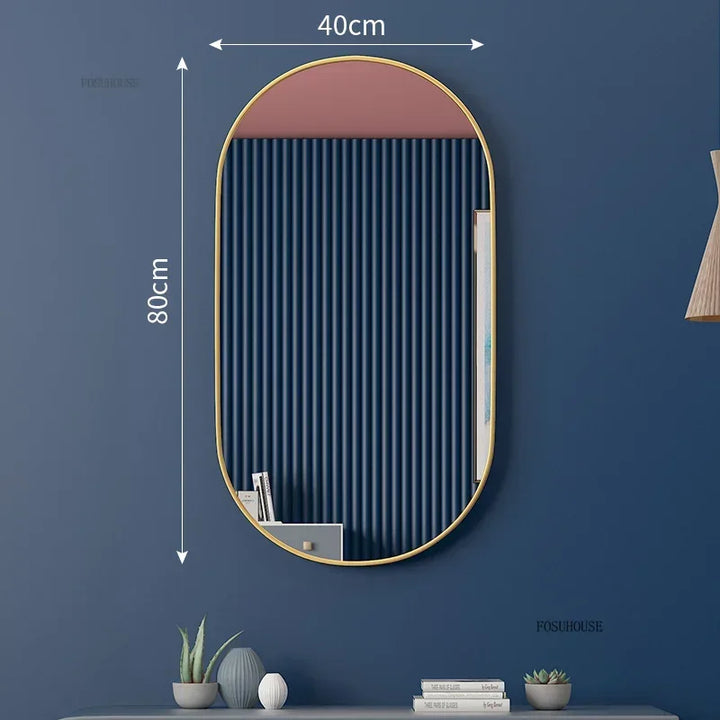 Artisan Gold Metal Framed Wall Mirror with Exposed Joinery - product detail view 12 by LUMEVORO