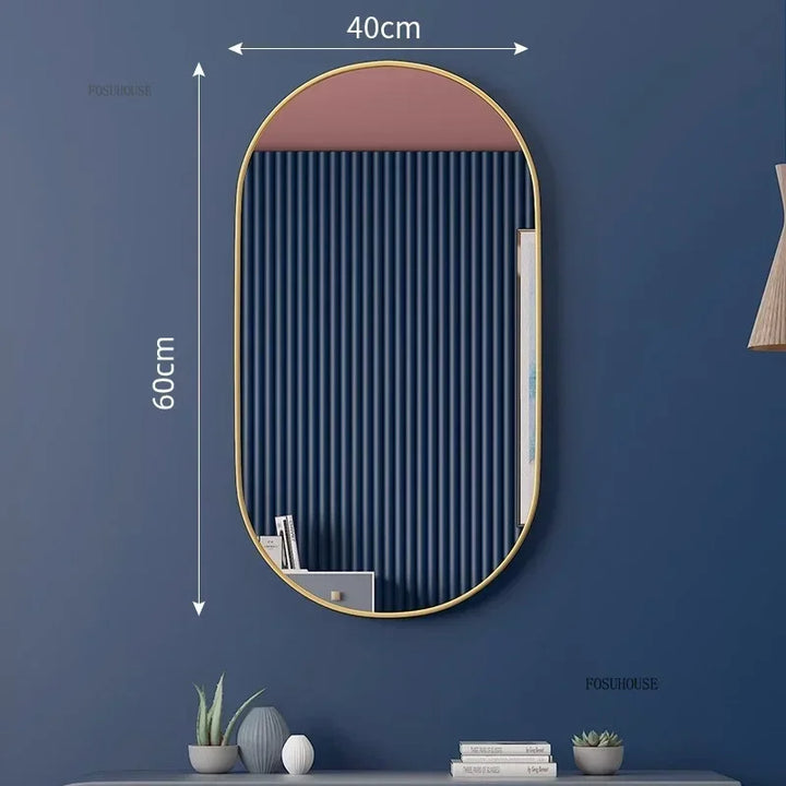 Artisan Gold Metal Framed Wall Mirror with Exposed Joinery - product detail view 21 by LUMEVORO