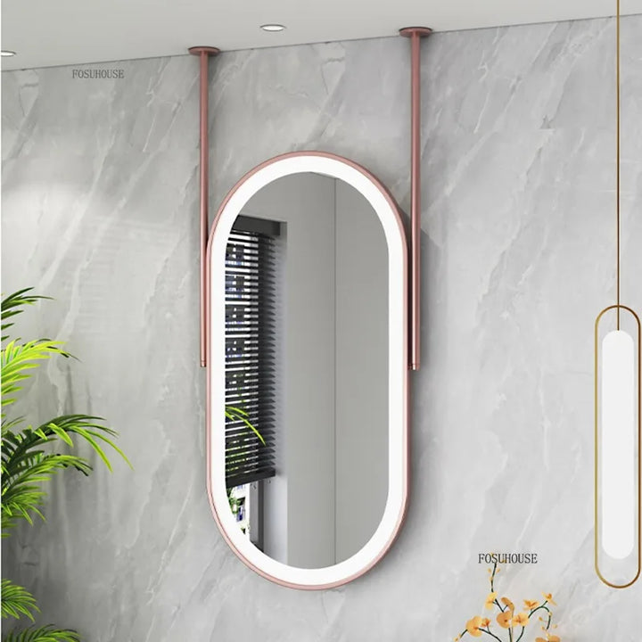 Horizon Dual-Rod Suspended Capsule Mirror - product detail view 2 by LUMEVORO