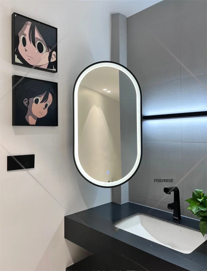 Sculptural Corner Folding Full-Length Mirror with Stand - product detail view 11 by LUMEVORO