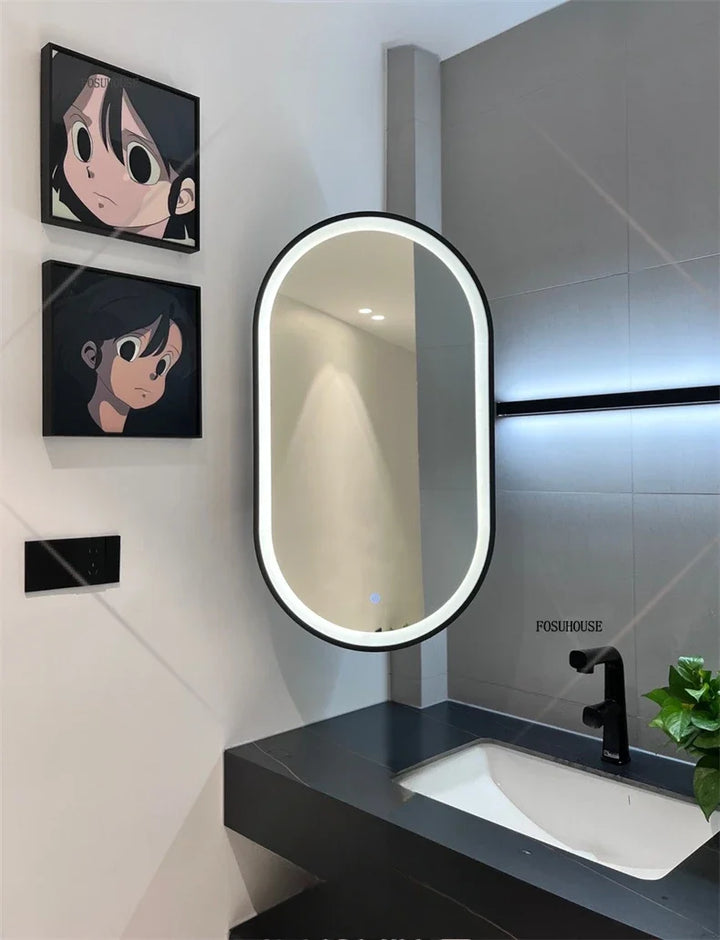 Sculptural Corner Folding Full-Length Mirror with Stand - product detail view 11 by LUMEVORO