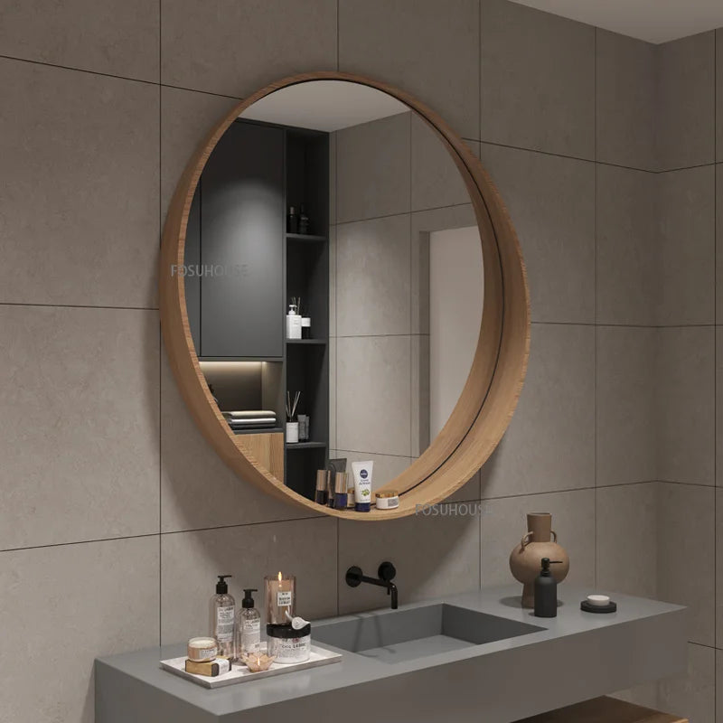 Artisan Oak Wood Framed Wall Mirror with Exposed Joinery - product detail view 7 by LUMEVORO