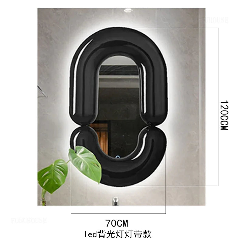 Milan Tubular Glossy White Avant-Garde Wall Mirror - product detail view 7 by LUMEVORO