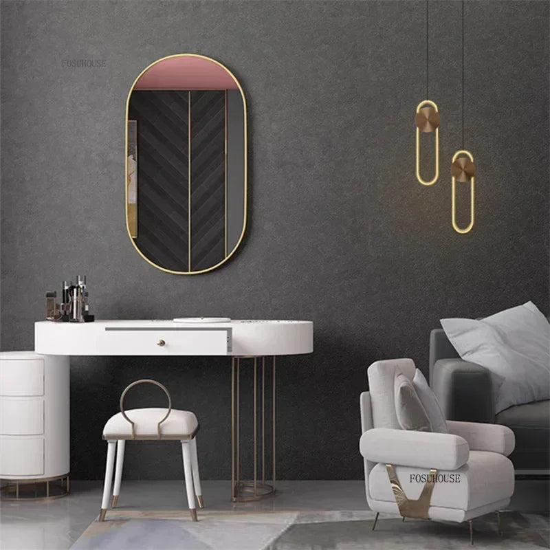 Artisan Gold Metal Framed Wall Mirror with Exposed Joinery - product detail view 4 by LUMEVORO