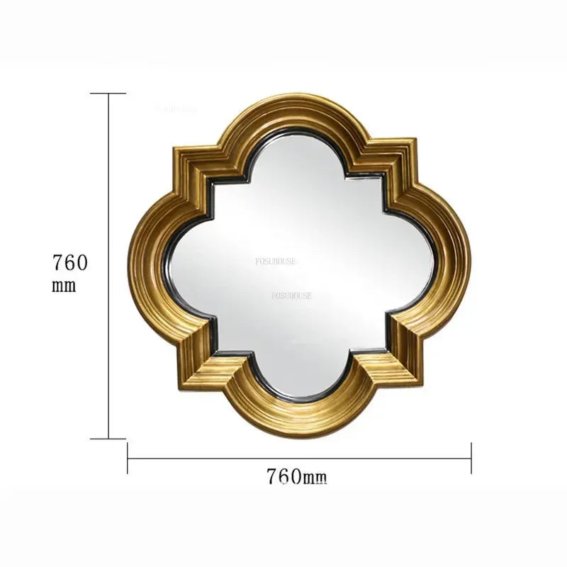 Versailles Quatrefoil Antiqued Silver Wall Mirror - product detail view 6 by LUMEVORO