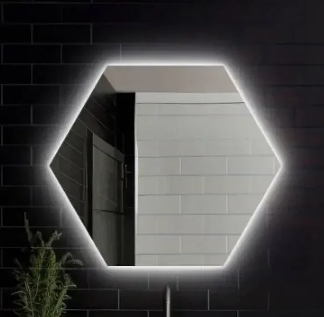 Pebble Irregular Backlit LED Smart Mirror - product detail view 19 by LUMEVORO