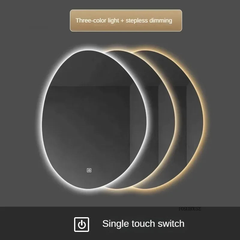 Essence Organic Pebble Backlit Frameless Smart Mirror - product detail view 14 by LUMEVORO