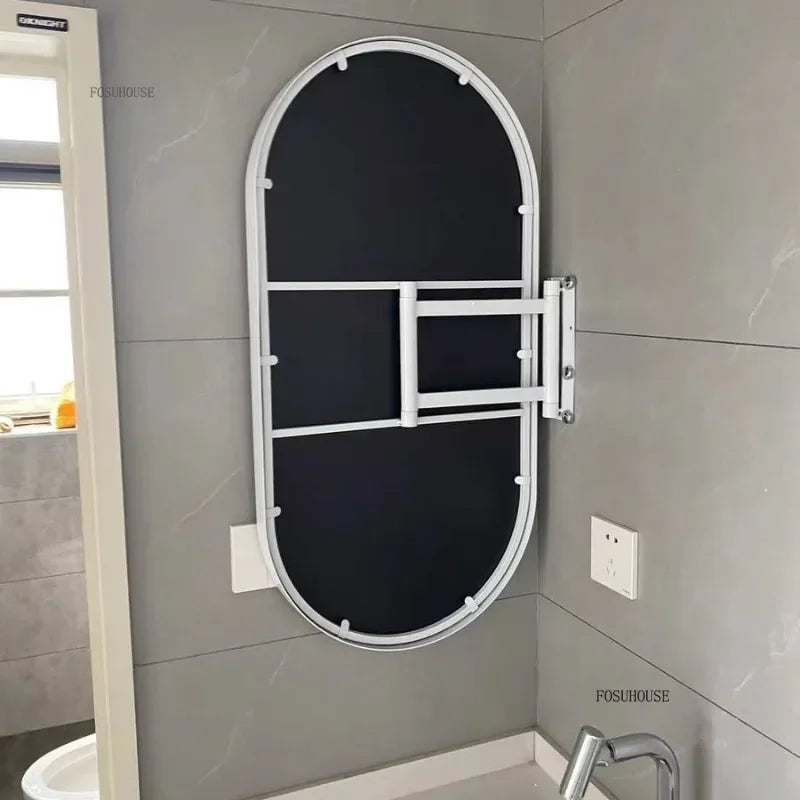 Sculptural Corner Folding Full-Length Mirror with Stand - product detail view 5 by LUMEVORO