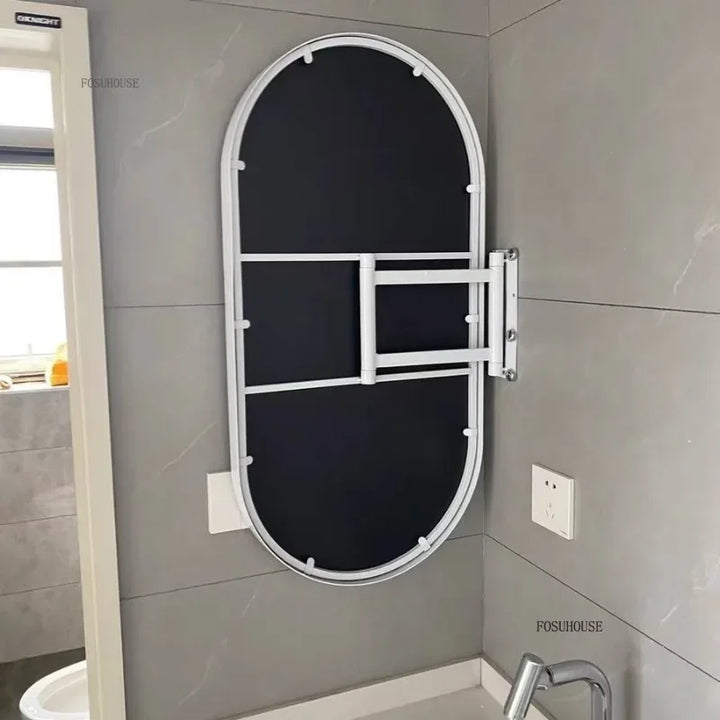 Sculptural Corner Folding Full-Length Mirror with Stand - product detail view 5 by LUMEVORO