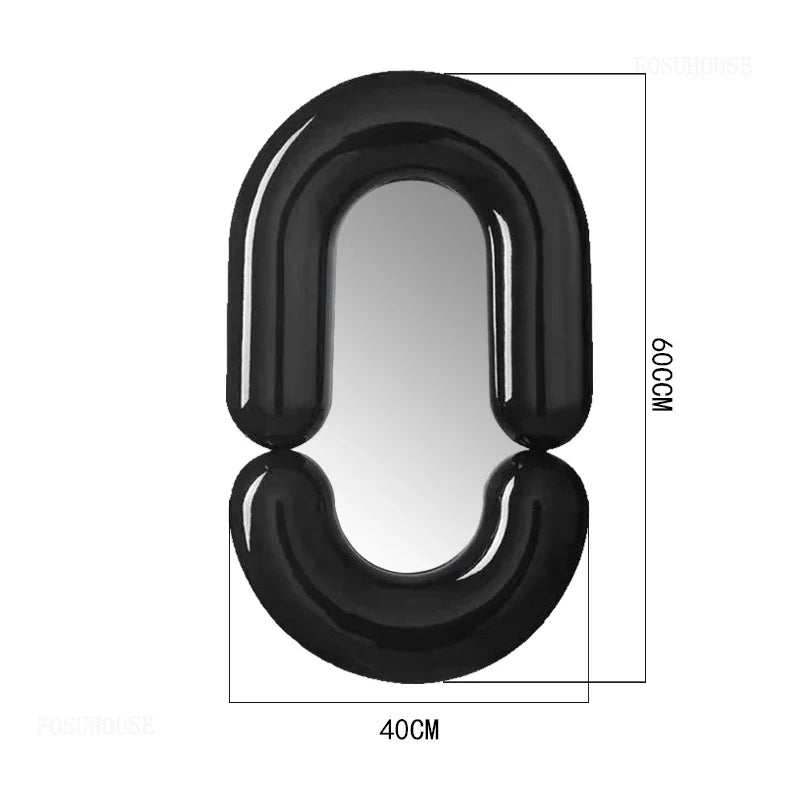 Milan Tubular Glossy White Avant-Garde Wall Mirror - product detail view 10 by LUMEVORO