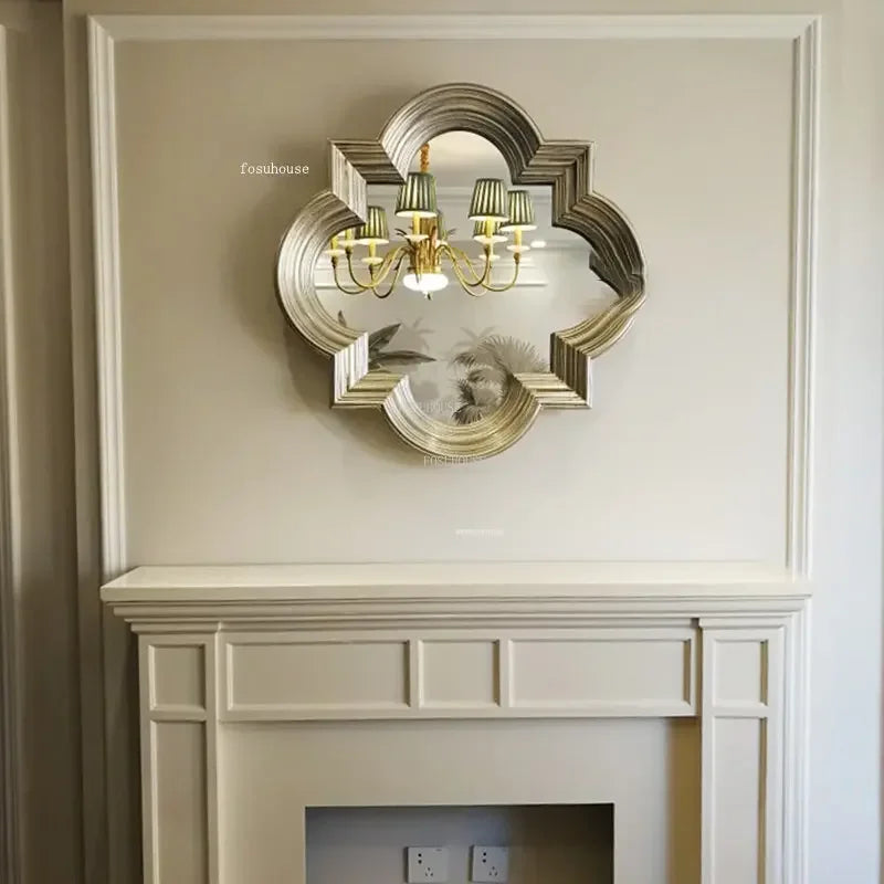 Versailles Quatrefoil Antiqued Silver Wall Mirror - main product view by LUMEVORO