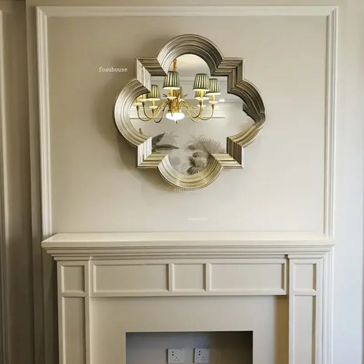 Versailles Quatrefoil Antiqued Silver Wall Mirror - main product view by LUMEVORO