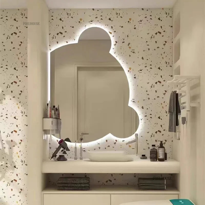 Teddy Bear Head Frameless Wall Mirror - product detail view 3 by LUMEVORO
