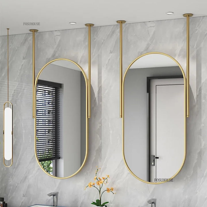 Horizon Dual-Rod Suspended Capsule Mirror - product detail view 3 by LUMEVORO