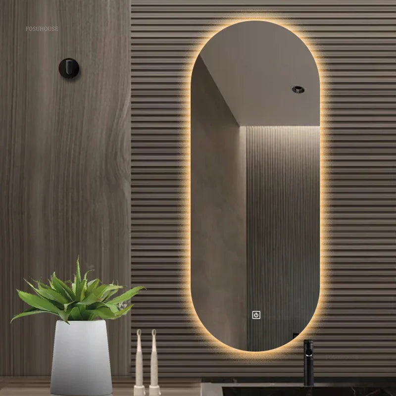 Pure Arch Frameless High-Definition Wall Mirror - product detail view 4 by LUMEVORO