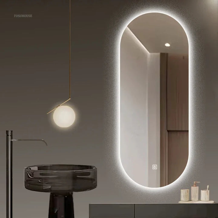 Pure Arch Frameless High-Definition Wall Mirror - product detail view 5 by LUMEVORO