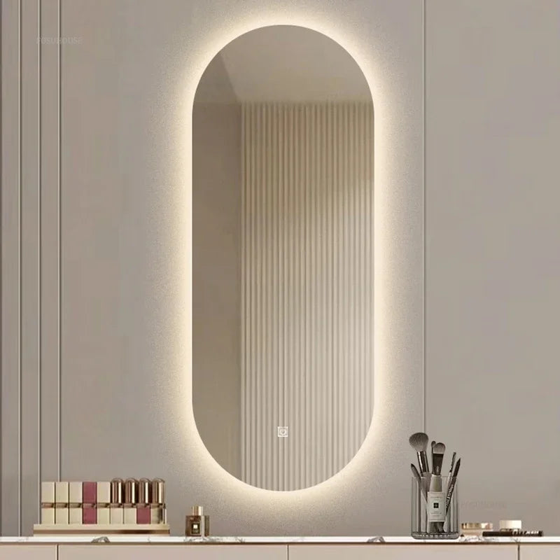 Pure Arch Frameless High-Definition Wall Mirror - product detail view 6 by LUMEVORO