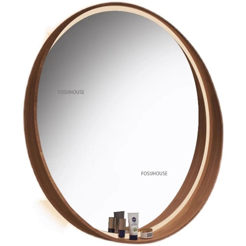 Artisan Oak Wood Framed Wall Mirror with Exposed Joinery - product detail view 2 by LUMEVORO