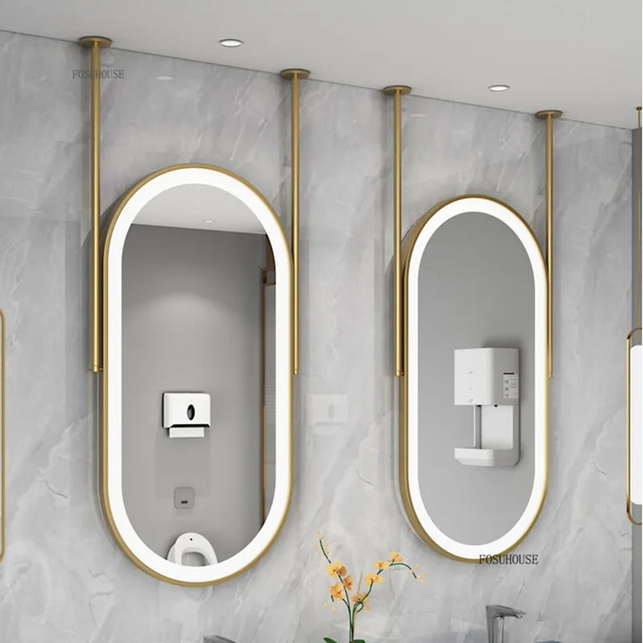 Horizon Dual-Rod Suspended Capsule Mirror - main product view by LUMEVORO