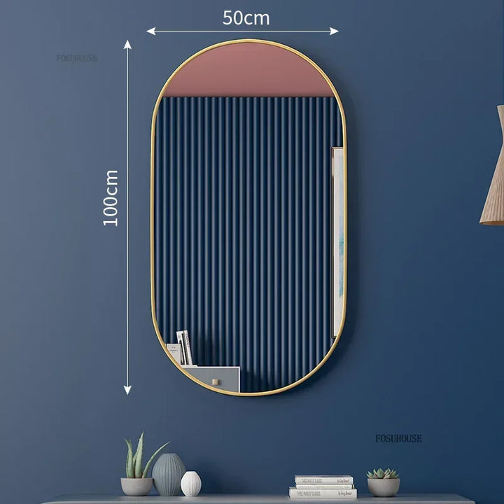 Artisan Gold Metal Framed Wall Mirror with Exposed Joinery - product detail view 10 by LUMEVORO