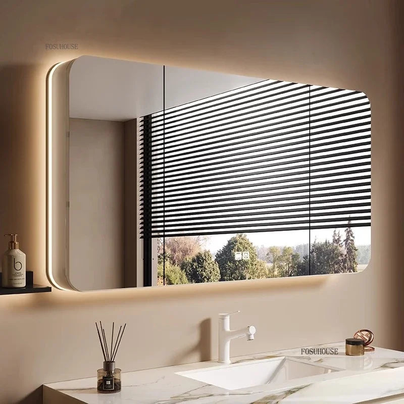 Clarity Capsule Frameless Mirrored Cabinet with Storage - main product view by LUMEVORO