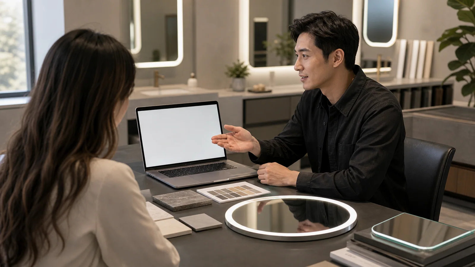 Customer Service single support hero image for LUMEVORO LED mirrors