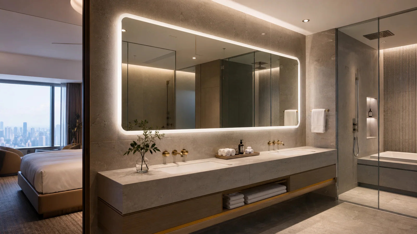 Project Inspiration hero inspiration slide for LUMEVORO LED mirrors