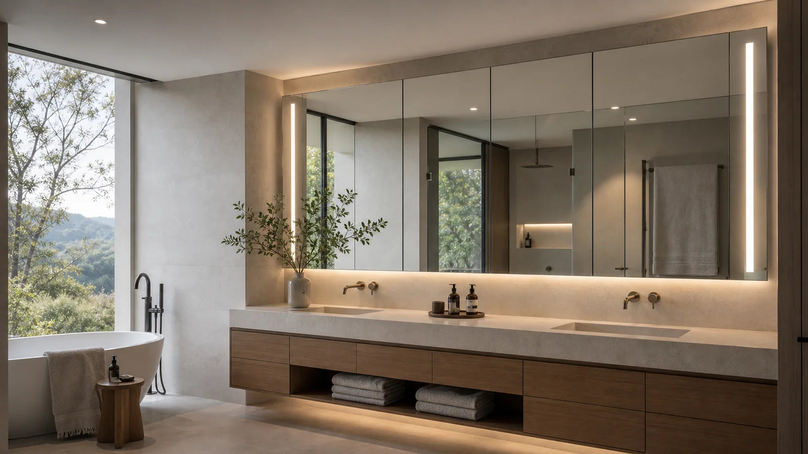 Round mirror focus inspiration for LUMEVORO LED mirrors
