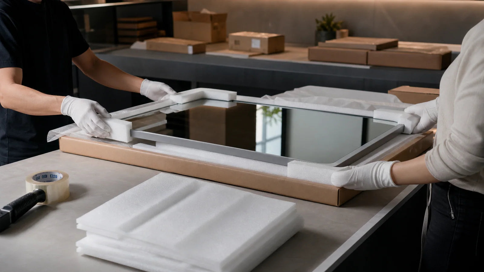 Our Story long alternating story image stream for LUMEVORO LED mirrors