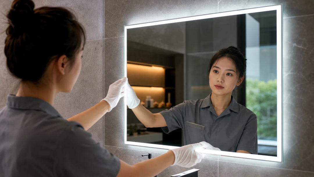 Our Story long alternating story image stream for LUMEVORO LED mirrors