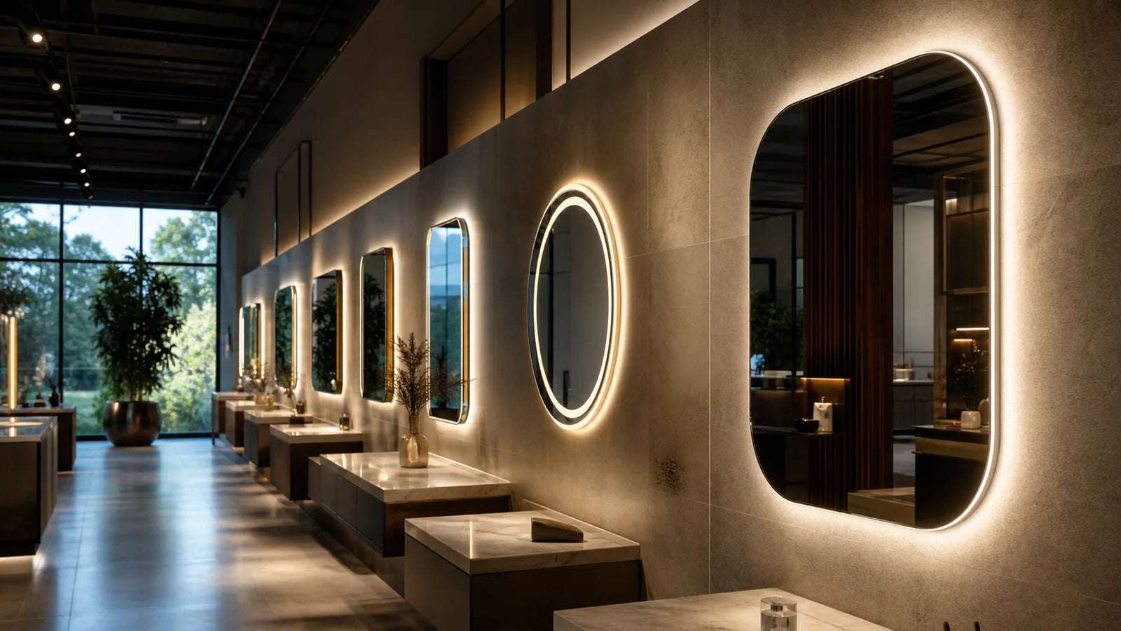 Our Story long alternating story image stream for LUMEVORO LED mirrors