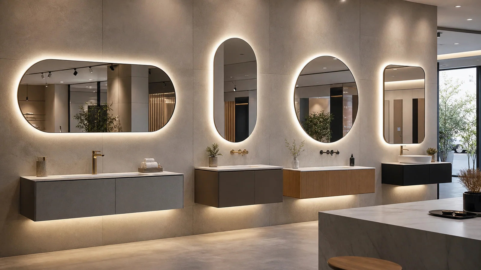 Showrooms & Design Help single showroom hero image for LUMEVORO LED mirrors